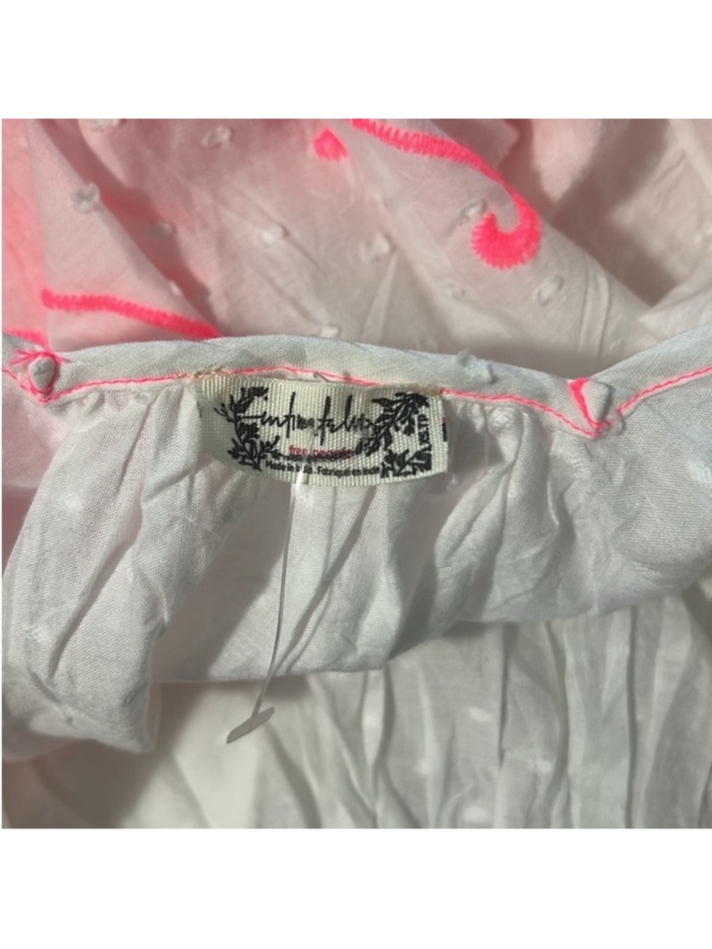Free People XSmall Intimately Day Glow Shapeless Slip white combo 100% Cotton - Picture 9 of 10